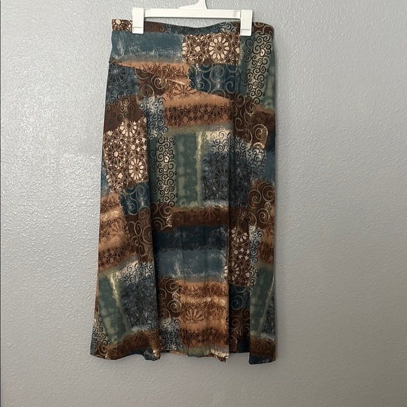 Blue Pleated Midi A-Line Skirt for Casual Wear - Picture 1 of 8